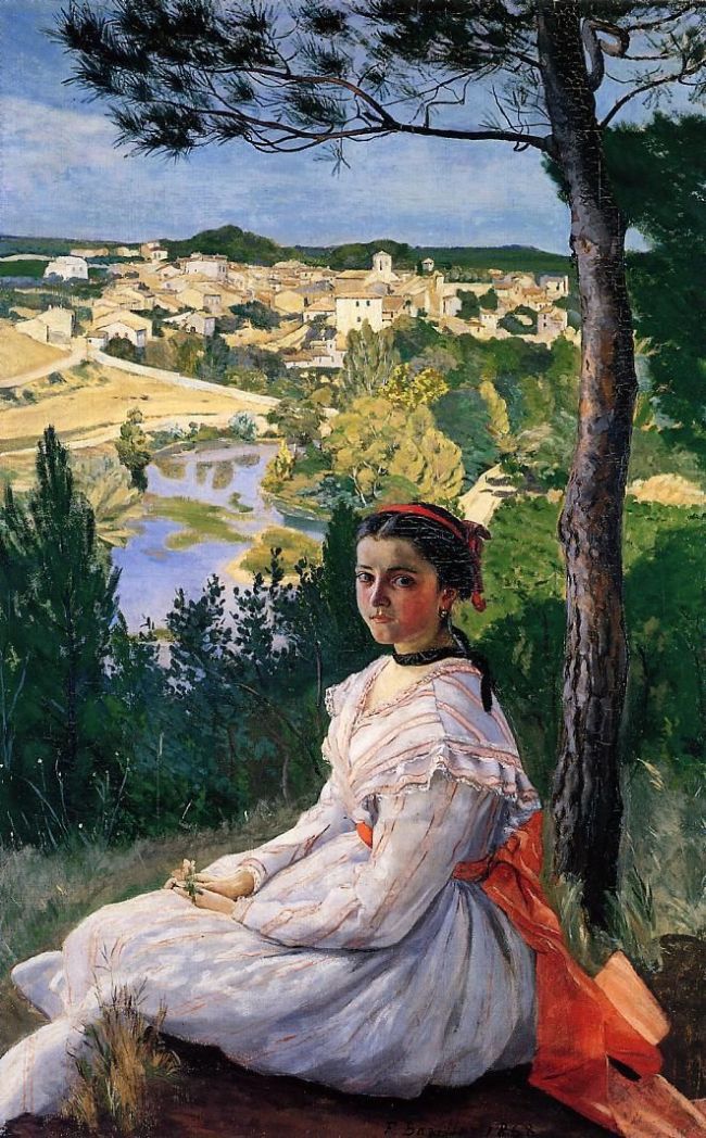 Frédéric Bazille, The View of the Village, 1868