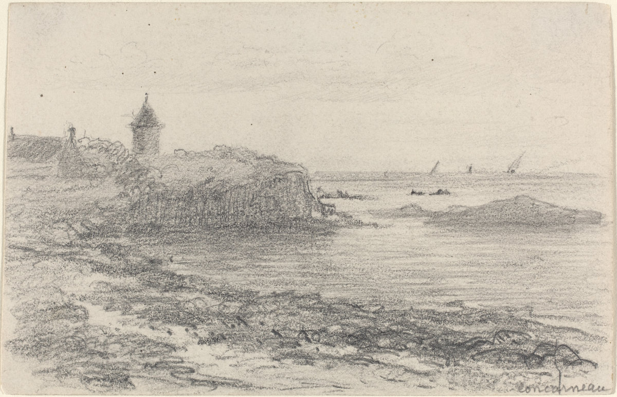 Eugène Boudin, The Coast at Concarneau