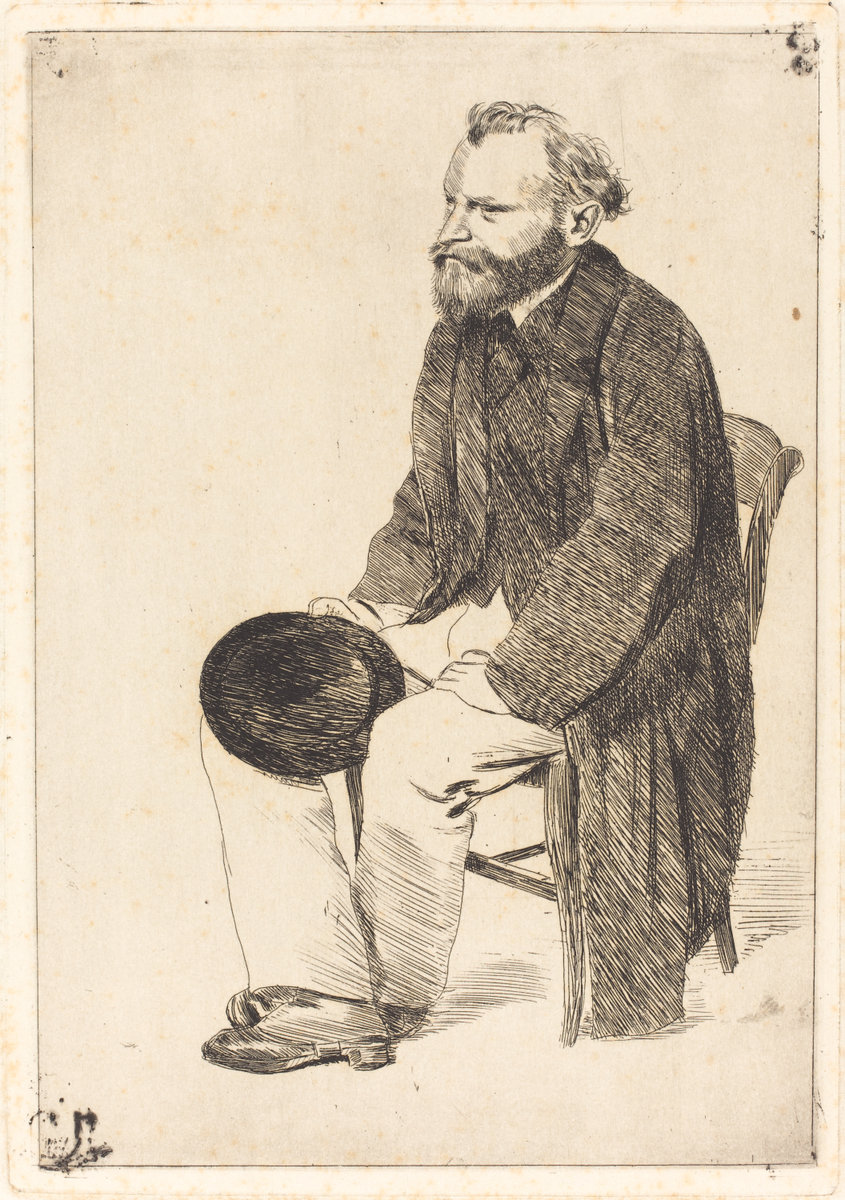 Edgar Degas, Manet Seated, Turned to the Left (Manet assis, tourne a gauche), c. 1861