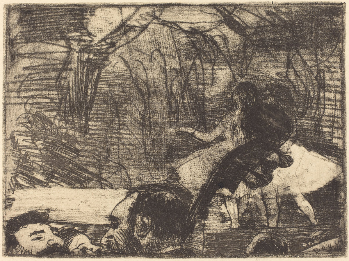Edgar Degas, On Stage (Sur la scene (3e planche)), 1877