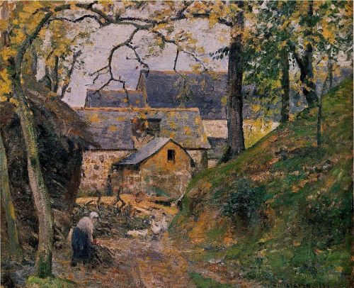 Camille Pissaro, Farm at Montfoucault, 1874