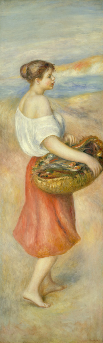 Pierre-Auguste Renoir, Girl with a Basket of Fish, c. 1889