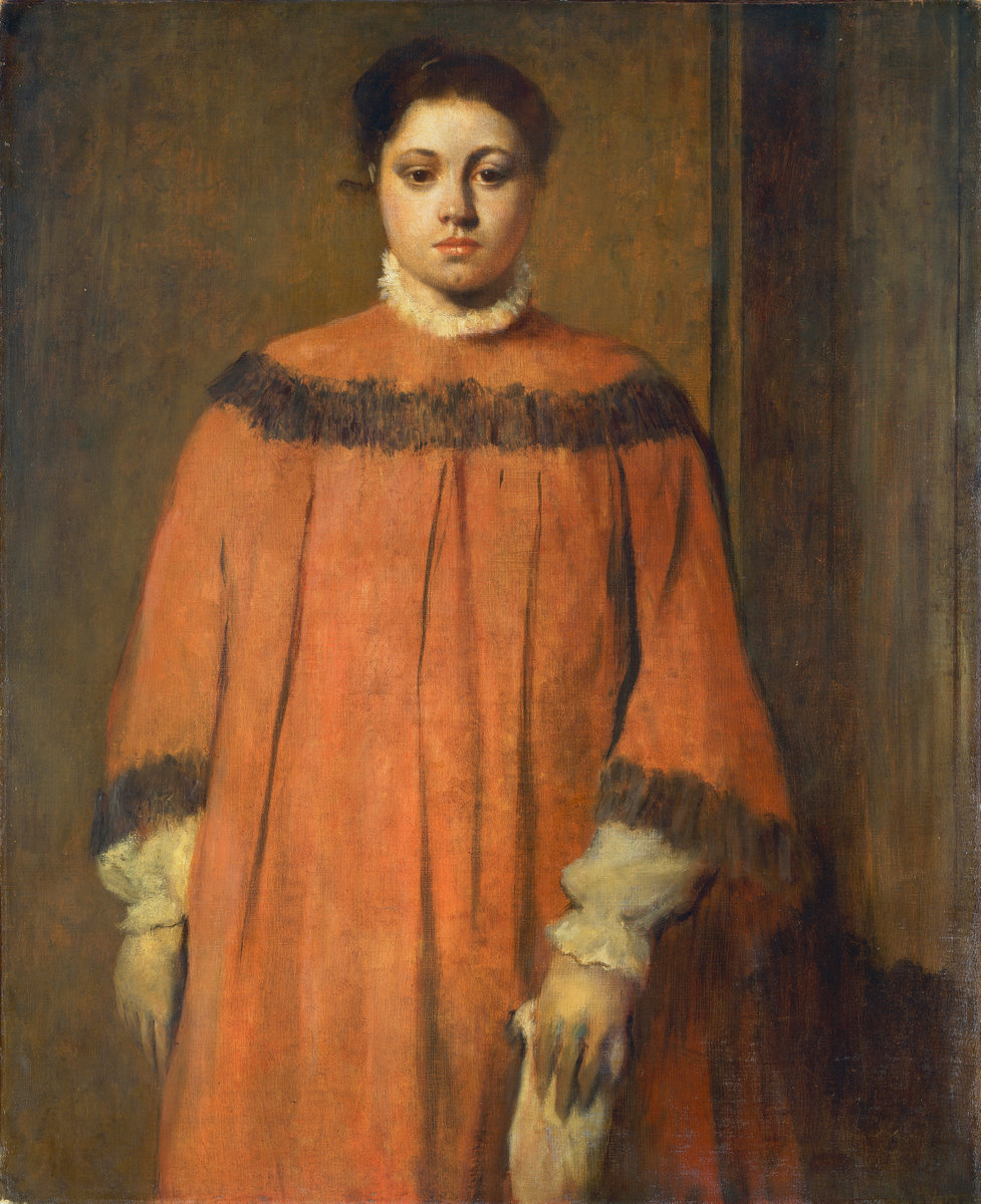 Edgar Degas, Girl in Red, c. 1866