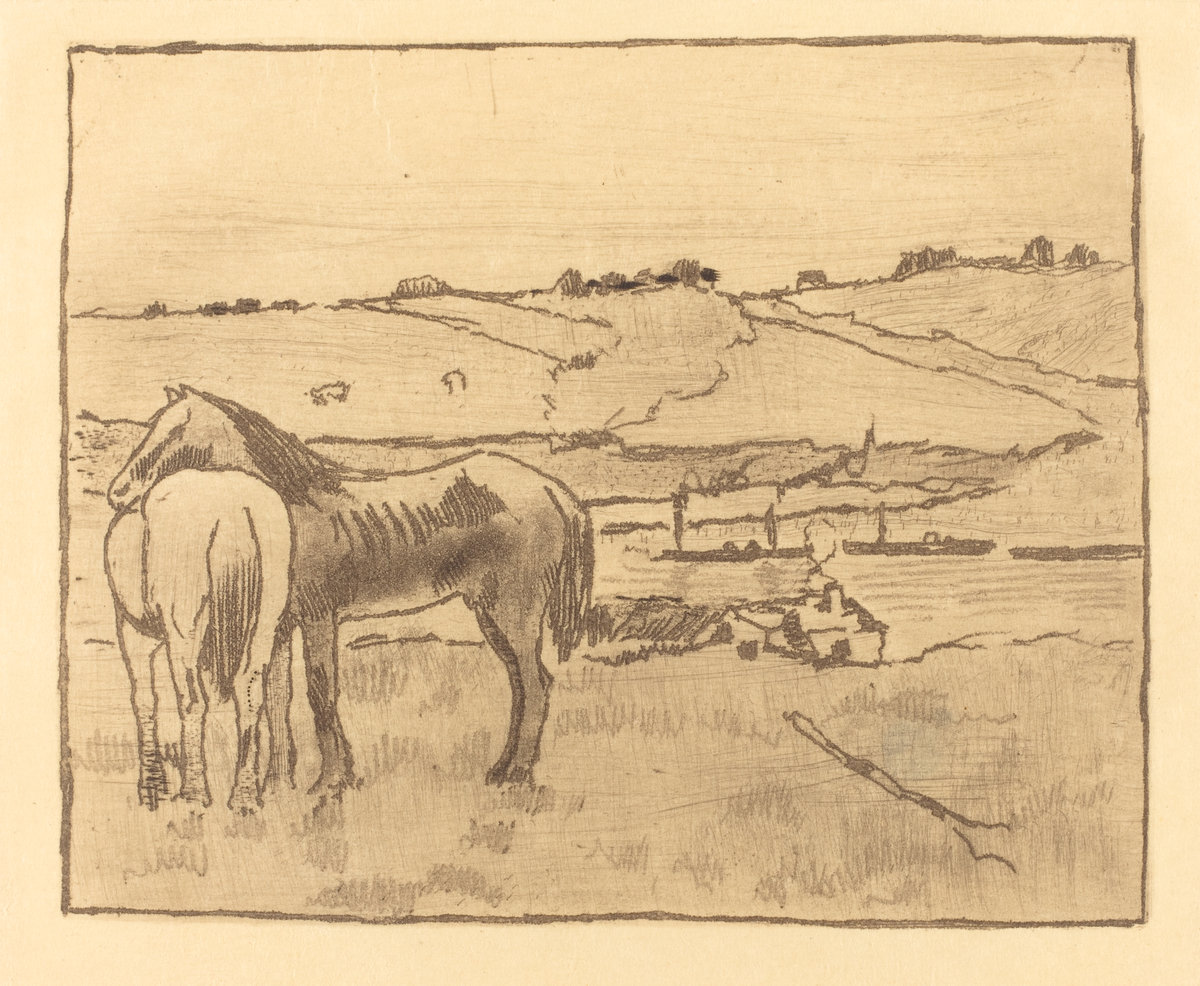 Edgar Degas, Horses in the Meadow (Chevaux dans la prairie), c. 1891/1892