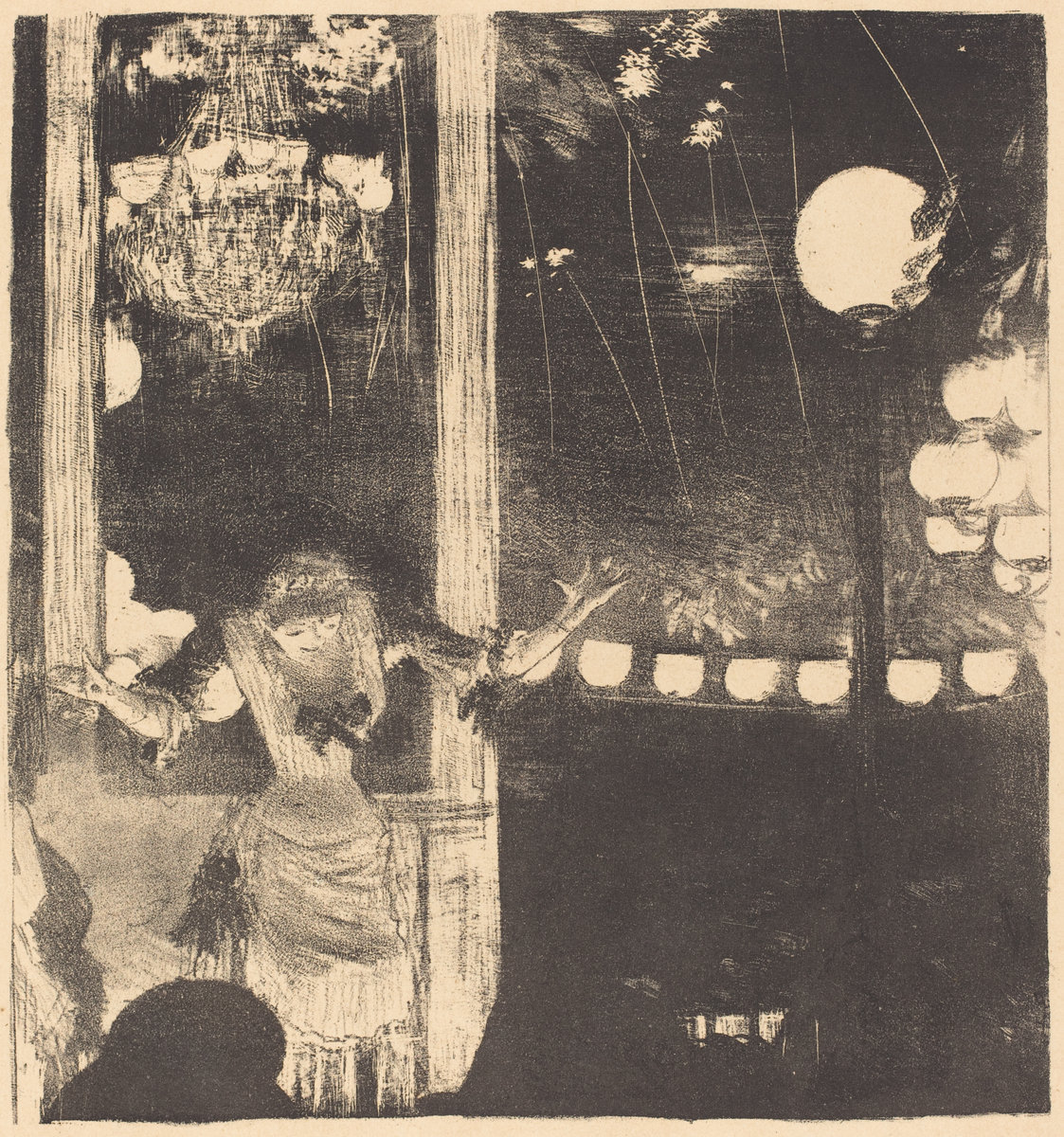 Edgar Degas, Mademoiselle Becat at the cafe des Ambassadeurs (Aux Ambassadeurs: Mlle Becat), c. 1877