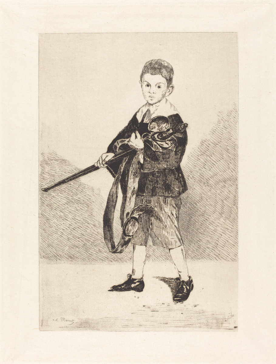 Èdouard Manet, Child with Sword, Turned to the left (L'enfant a l'epee, tournee a gauche), 1862