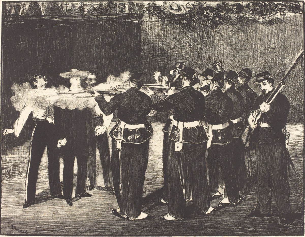 Èdouard Manet, Death of Maximilian at Queretaro (L'executionde Maximilien), 1867