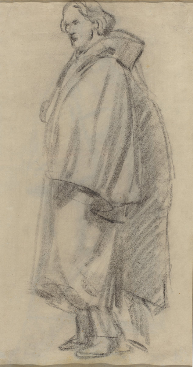 Èdouard Manet, Man Wearing a Cloak (verso), 1852/1858