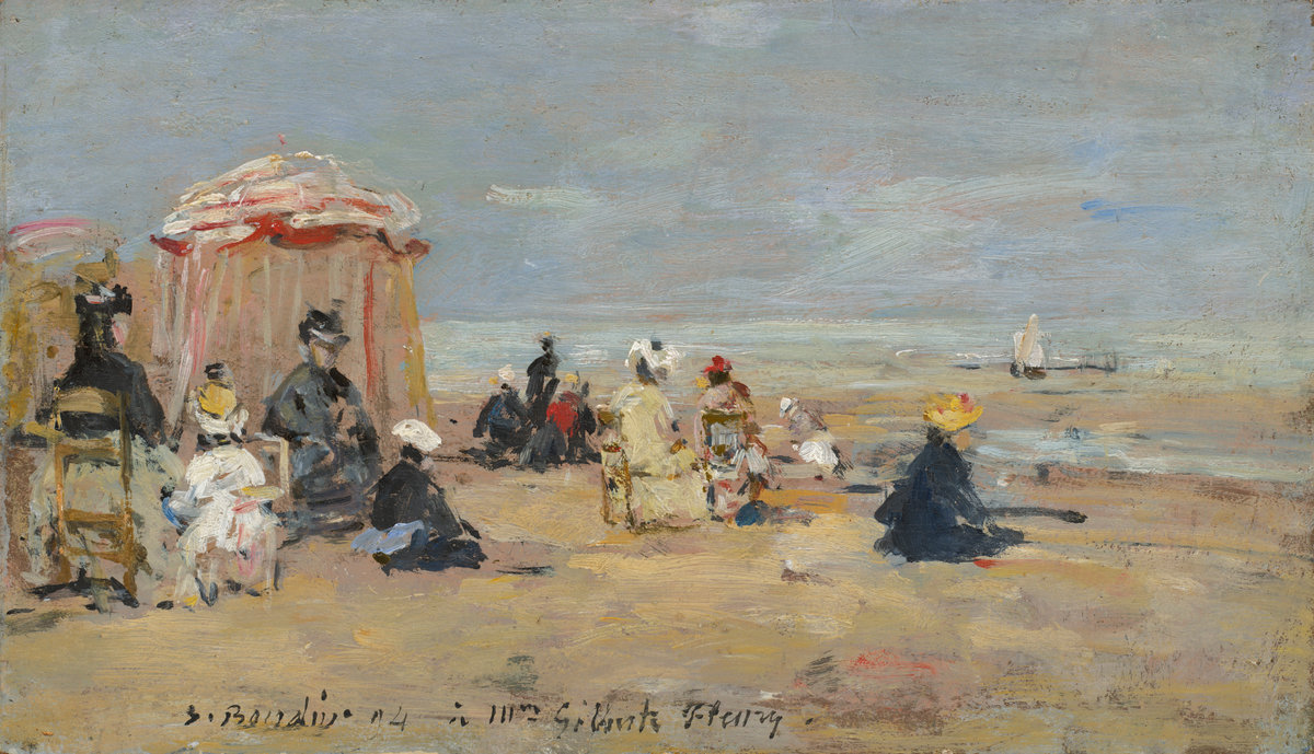 Eugène Boudin, On the Beach, 1894