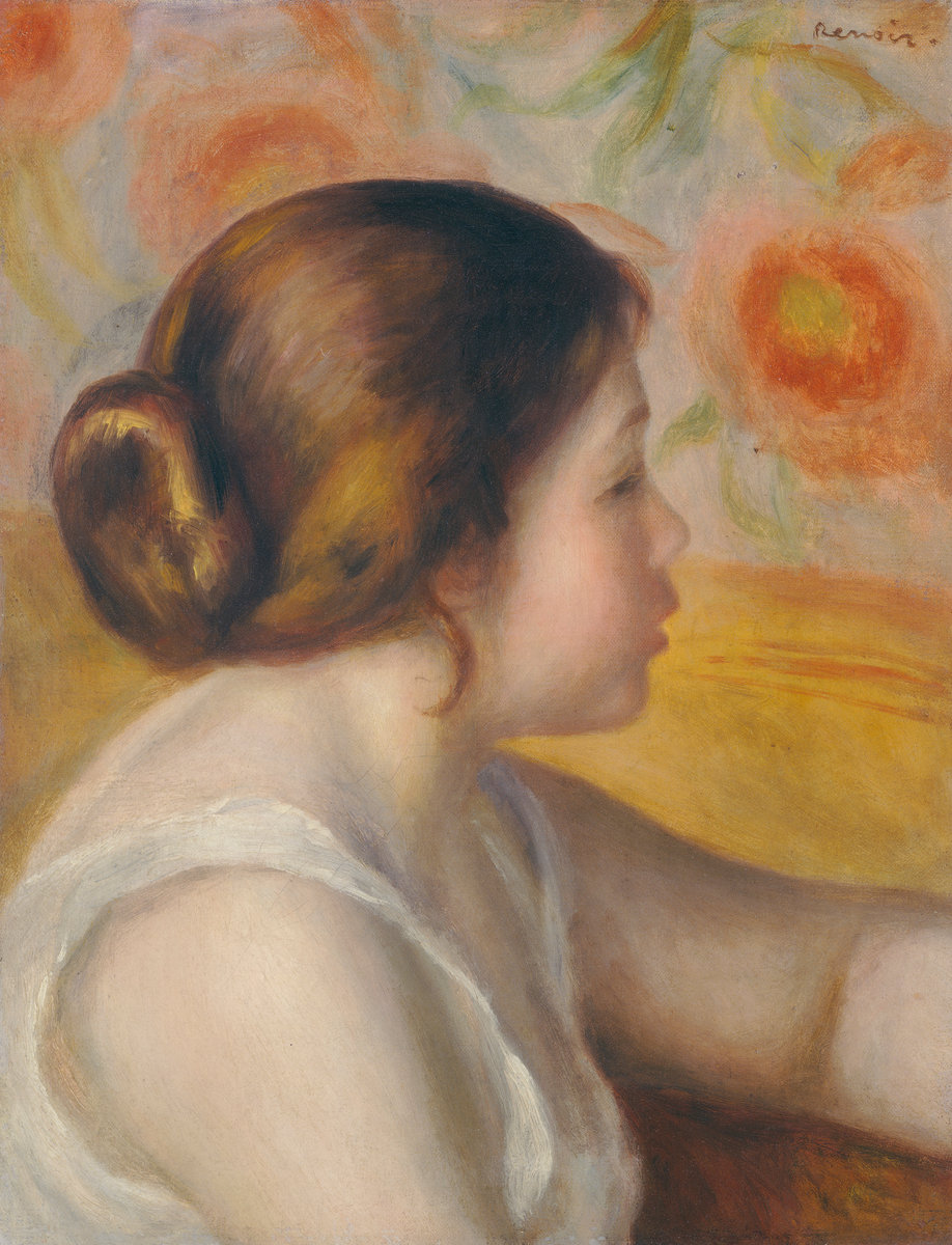 Pierre-Auguste Renoir, Head of a Young Girl, c. 1890