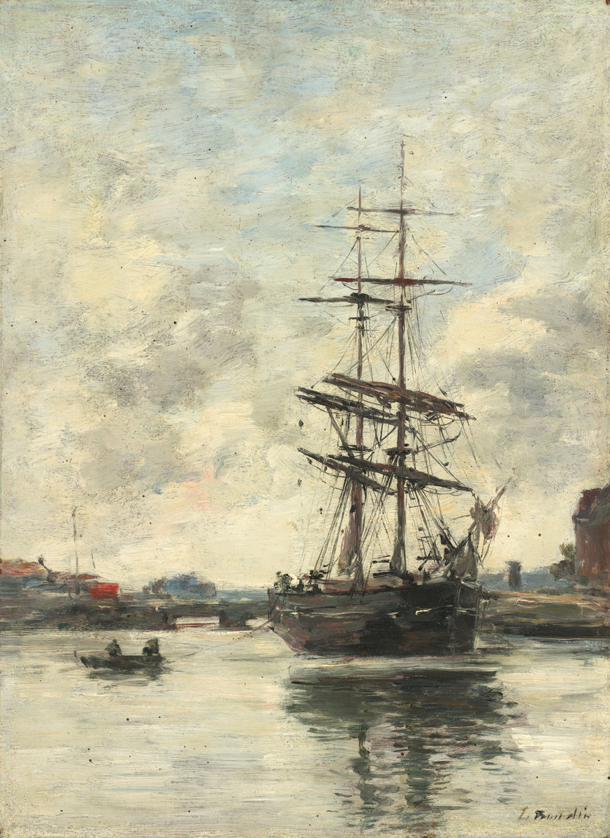 Eugène Boudin, Ships on the Touques, c. 1888/1895