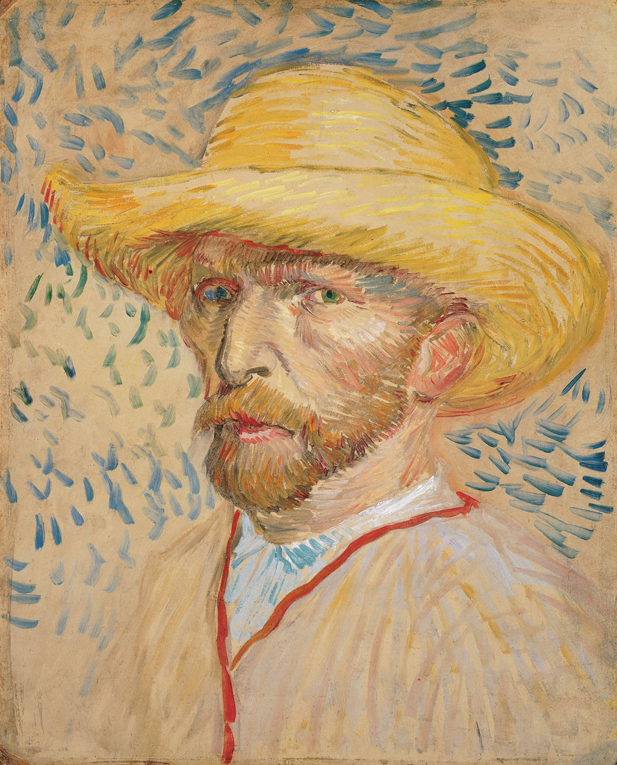 Vincent Van Gogh, Self-Portrait with a Straw Hat, 1887