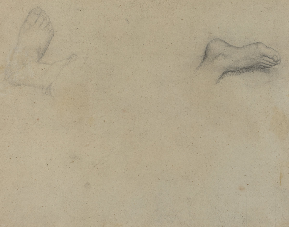Edgar Degas, Studies of Feet [verso], 1855