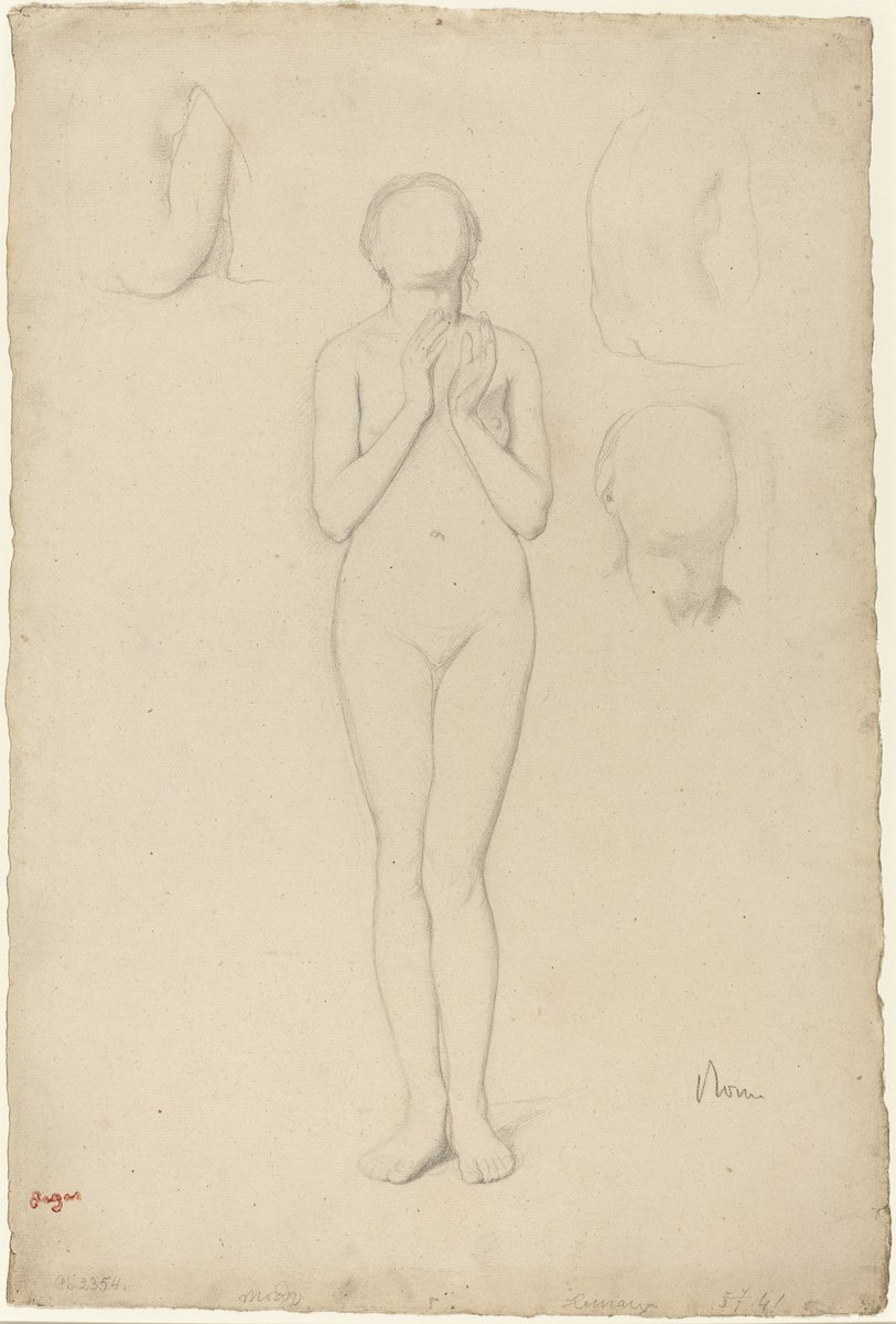 Edgar Degas, Study of a Female Nude, 1856/ 1858