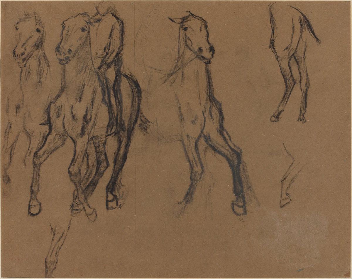 Edgar Degas, Study of Horses, c. 1886