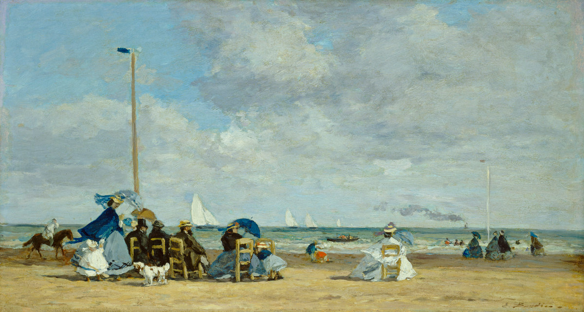 Eugène Boudin, Beach at Trouville, 1864/1865