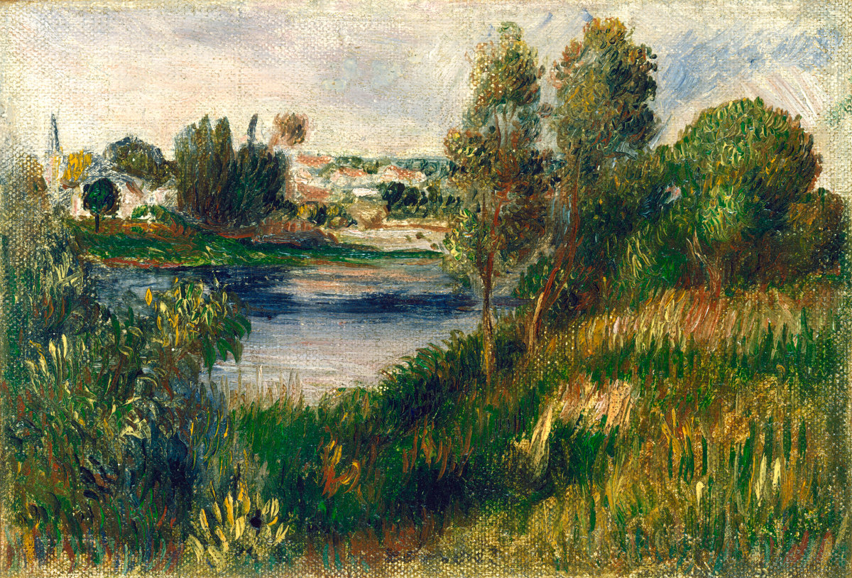 Pierre-Auguste Renoir, Landscape at Vetheuil, c. 1890