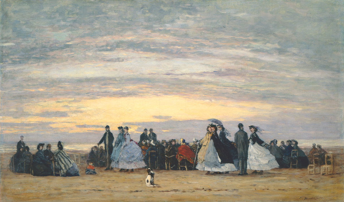 Eugène Boudin, The Beach at Villerville, 1864