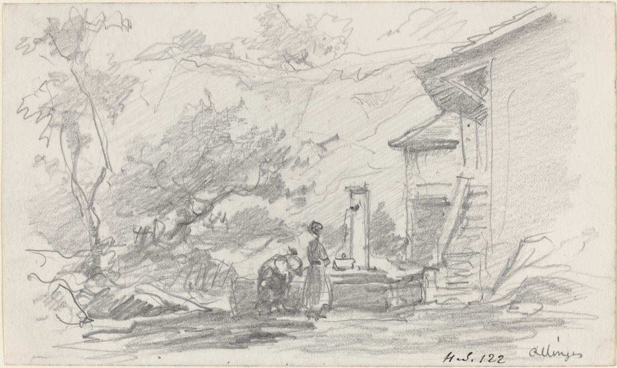 Eugène Boudin, Women at Well, Allinges